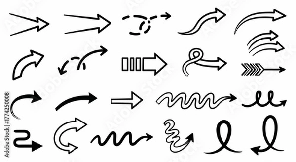 Obraz Arrow Collection Diverse Vector Set for Directional Design and Navigation