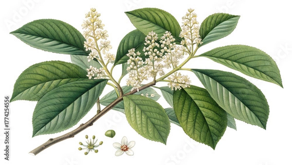 Obraz green nettle isolated on white background