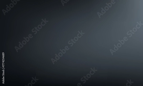 Obraz Black grey gradient background. Space for displaying products. Abstract color vector banner. Vector illustration.