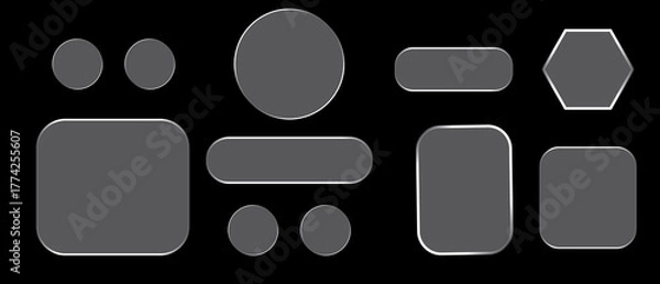 Obraz Glossy web button set for modern design