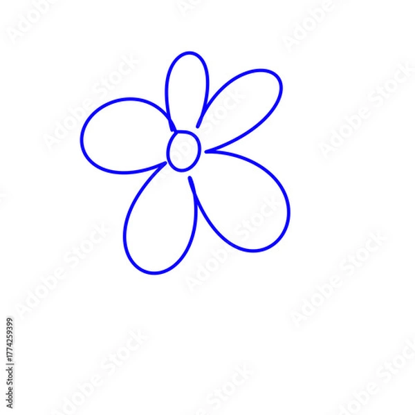 Obraz blue flower icon