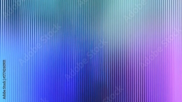 Fototapeta Blue purple gradient background with vertical line stripe pattern, layered wavy effect, modern abstract style, cool tone, digital texture, calm and soothing visual
