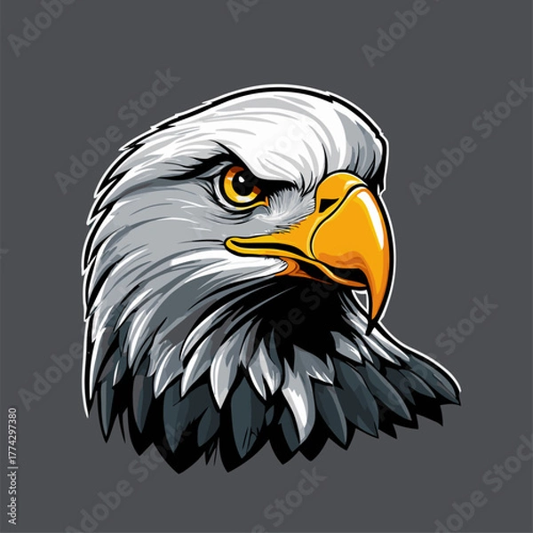 Fototapeta cute vector image of a majestic eagle
