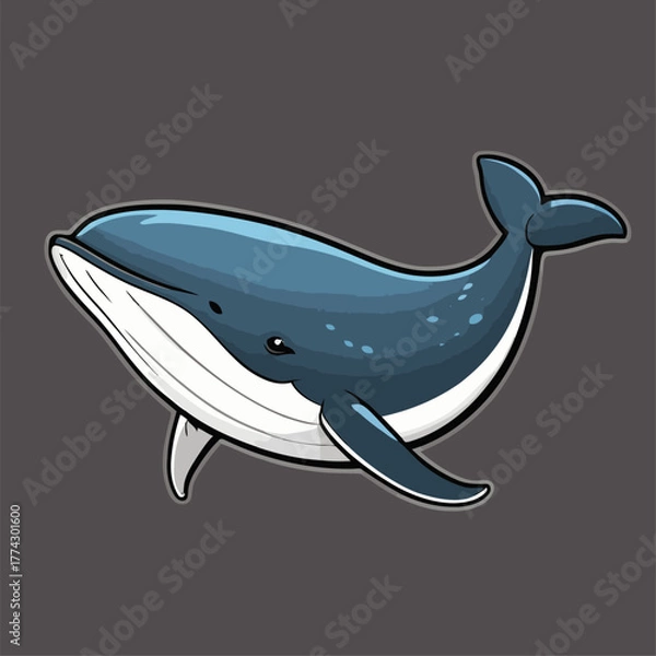 Fototapeta cute whale vector image