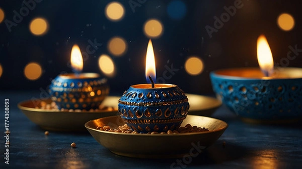 Fototapeta diwali Lighted Serenity