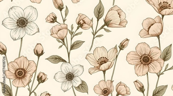 Obraz seamless floral pattern