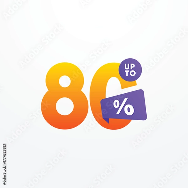 Obraz Discount up to 80% sale off Vector Template Design Illustration