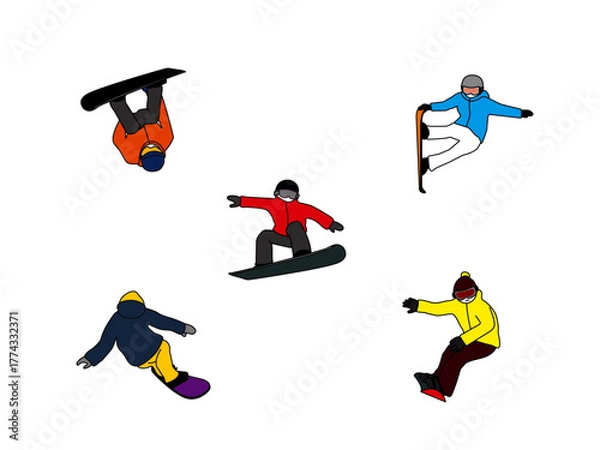 Obraz スノーボードイラスト