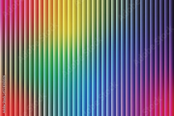 Obraz Gradient Rainbow Colors Vertical Stripes Background Texture Pattern