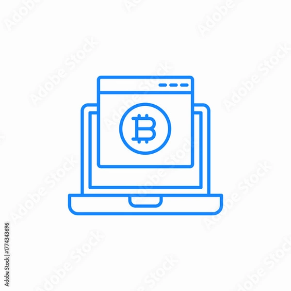 Obraz blockchain portal icon sign vector