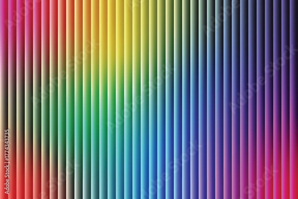 Obraz Vibrant gradient rainbow colors background with vertical stripes