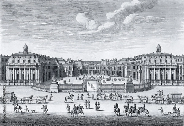 Fototapeta Grawerowanie przedstawiające Pałac wersalski