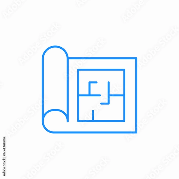Obraz construction plan icon sign vector