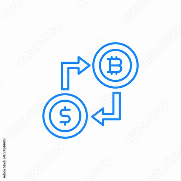 Obraz crypto exchange icon sign vector