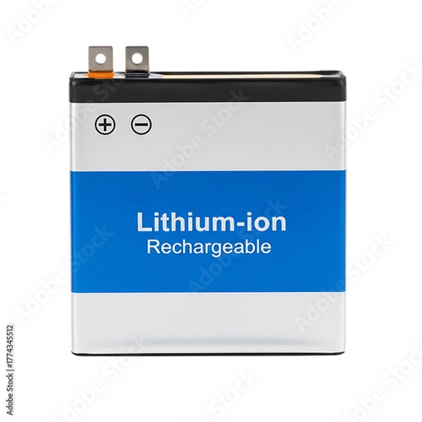 Obraz Modern lithium ion rechargeable battery powering technology innovation and sustainable energy solutions