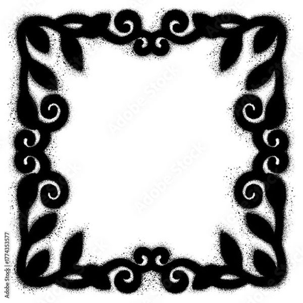 Fototapeta Floral elegant background with graffiti style. Vector design templates for wedding invitation, card, poster, business card, flyer, social media post, banner, label.