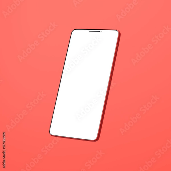 Fototapeta 3D素材_スマートフォン_赤