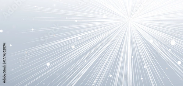 Fototapeta Abstract white lines diagonal on white background. Hi speed lines movement.