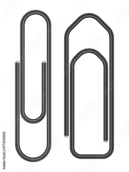Fototapeta Paper clip set