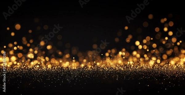 Obraz 輝くゴールドの光イメージ　背景素材