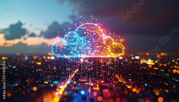 Obraz クラウドネットワーク概念図