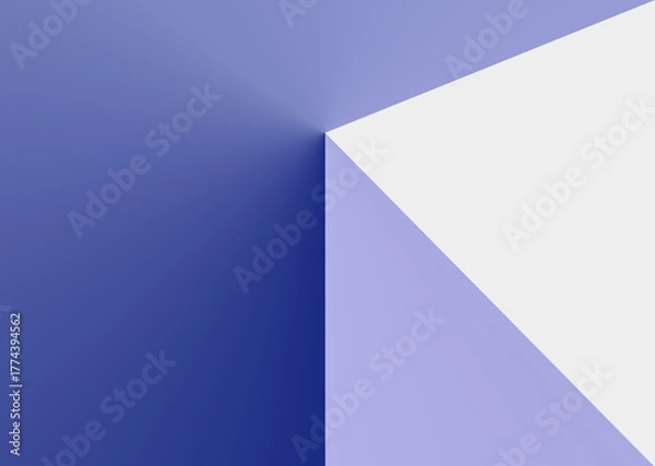 Obraz Minimalist Geometric Abstract Background with Purple and White Gradient Split. Modern Clean Design for Corporate Presentation and Digital Branding.