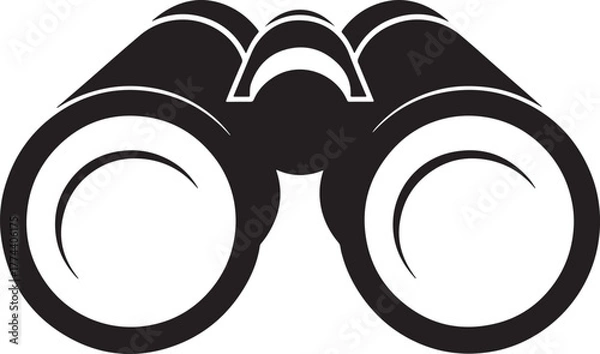 Fototapeta Silhouette of binoculars symbolizing vision exploration and discovery