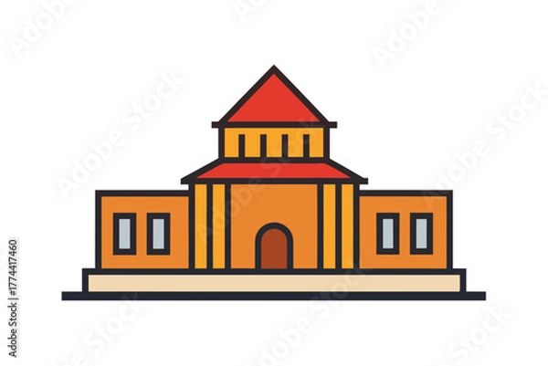 Fototapeta Flat abstract geometric shapes modern minimalist design vector illustration