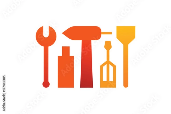 Fototapeta Simple text graphic indicating a vector file format for digital art