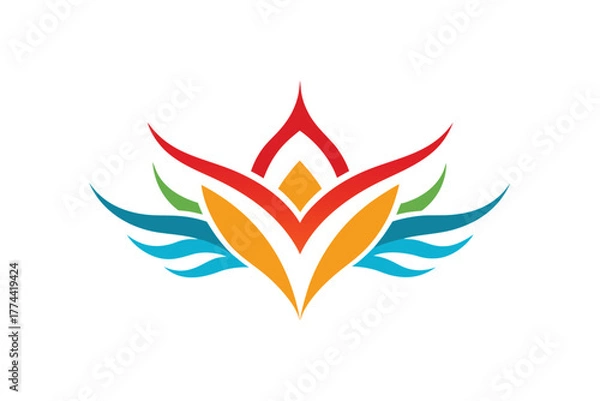 Fototapeta Abstract minimalist geometric background with clean lines and shapes.