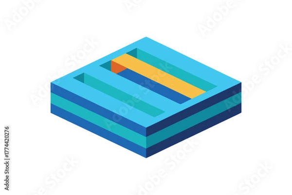 Fototapeta Vector file with abstract geometric shapes and lines in a modern design