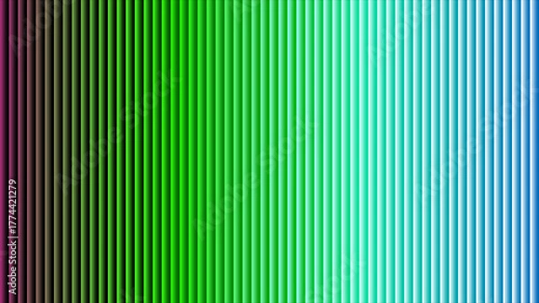 Fototapeta Vertical Gradient Stripes From Pink To Blue With Vibrant Green Accents abstract background