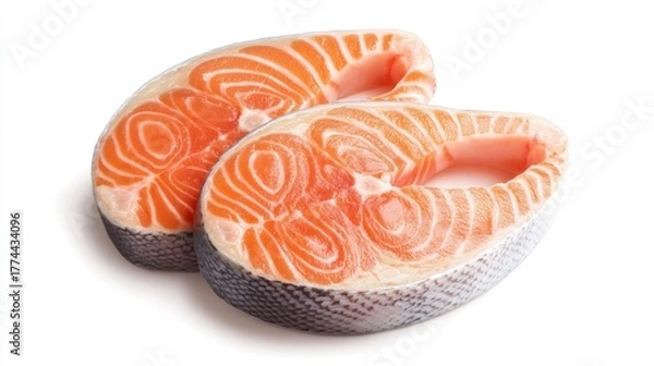 Obraz Salmon steaks isolated,photo
