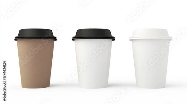 Obraz Coffee cups isolated 