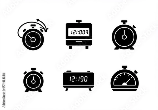 Fototapeta retro alarm clock icon