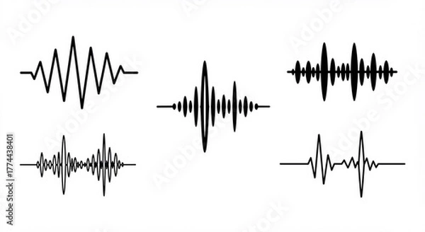 Fototapeta vector illustration of an abstract music background