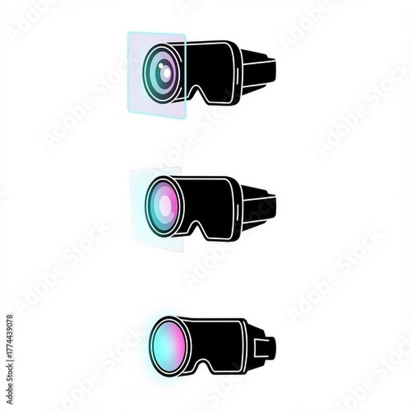 Fototapeta vector video camera icon isolated on white