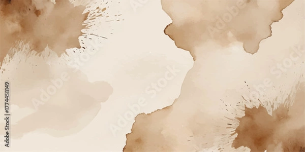 Fototapeta Vintage map paper with antique grunge texture and aged brown clouds