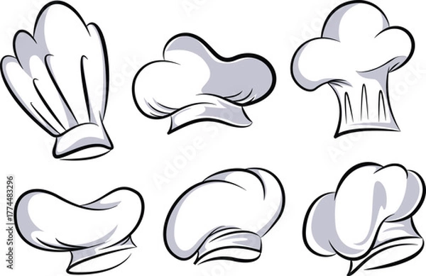 Obraz Chef Hat Illustration Set Vector