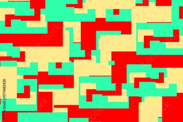 Fototapeta Abstract Geometric Pattern Background – Modern Colorful Digital Design