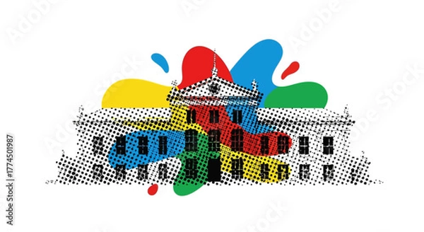 Fototapeta Colorful Abstract Building Art.