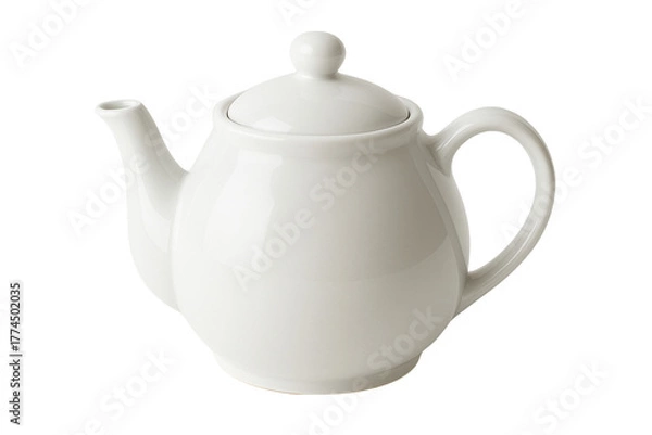 Fototapeta Elegant White Ceramic Teapot