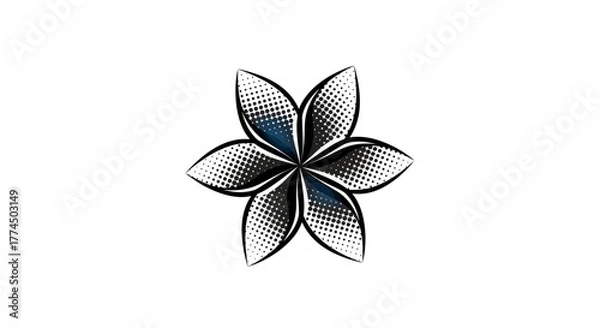Obraz Elegant floral design with six petals perfect for various applications.