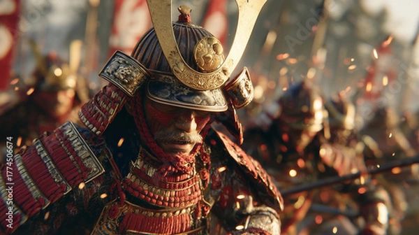 Fototapeta 戦場の侍