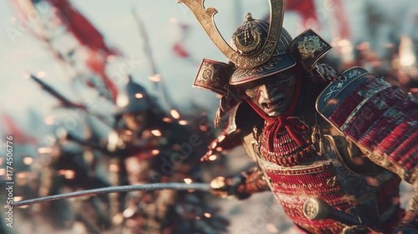 Fototapeta 戦場の侍