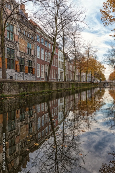 Fototapeta Old city of Delft, Netherlands