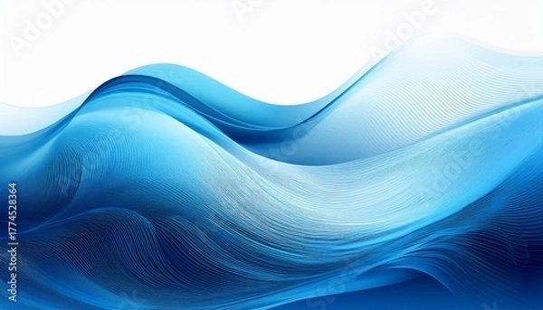 Fototapeta overlay abstract blue gradient on white background elegance wavy gradient