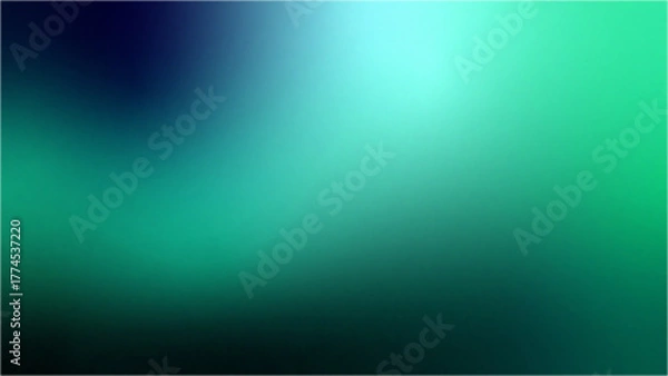 Fototapeta A blurry gradient background with shades of green and blue creating a smooth and soft transition  color gradient transition
