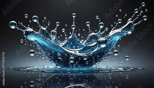 Obraz water splash isolated on white