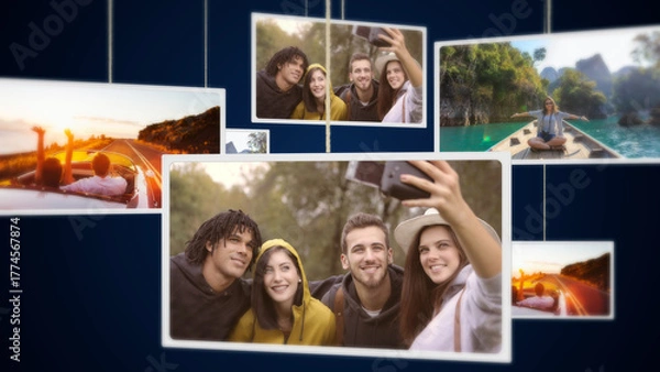 Fototapeta Flying Photos Carousel